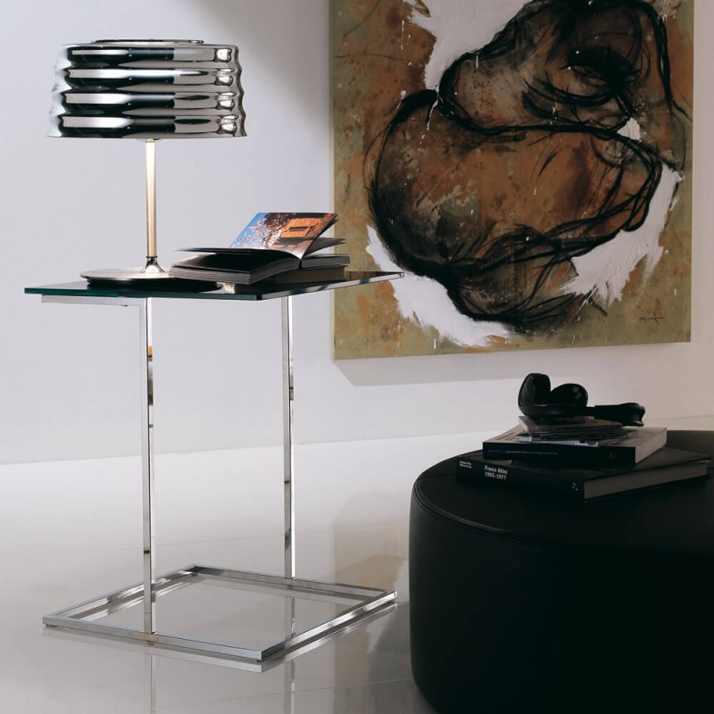 T 107 STICK X.ABITare Stick coffee table art. T107 with metal structure and top of your choice 48x48 cm