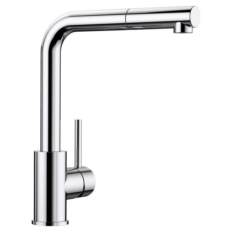 1519810 Blanco Single-lever mixer with pull-out shower MILA-S 1519810 chrome finish