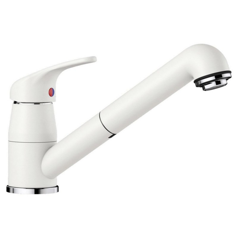 1517735 Blanco Single lever mixer with extractable shower DARAS-S 1517735 white finish