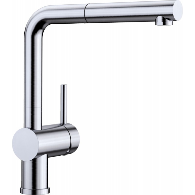 1512404 Blanco Single-lever mixer with pull-out spray LINUS-S 1512404 stainless steel finish