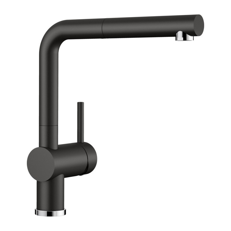 1526148 Blanco | LINUS-S 1526148 single-lever mixer with pull-out spray, black finish
