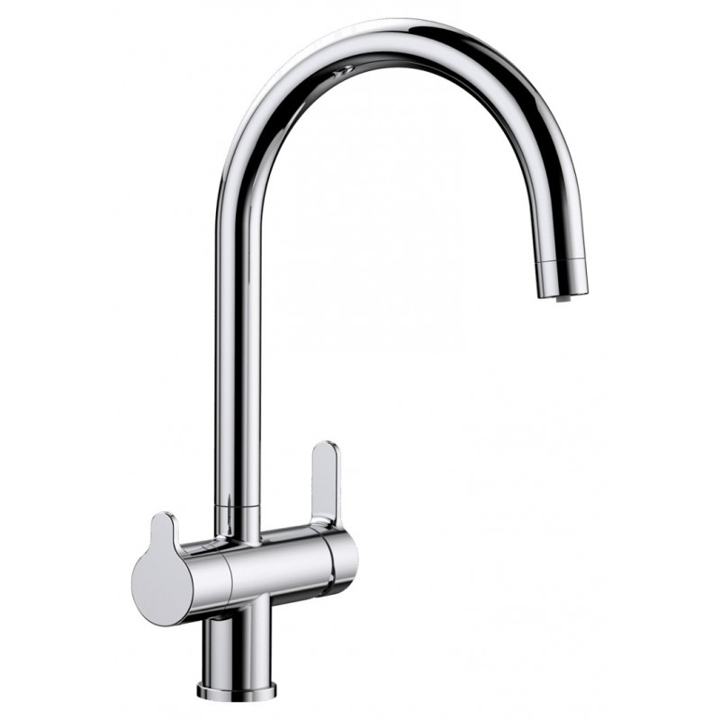 1520840 Robinet mitigeur à trois voies et double commande Blanco TRIMA 1520840, finition chromée