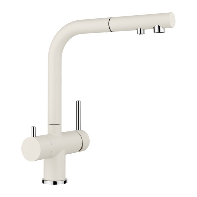 1526947 Blanco FONTAS-S II 1526947 3-way double-control mixer with pull-out shower, soft white finish