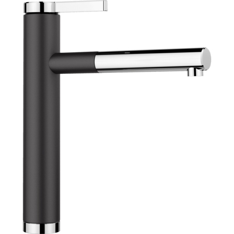 1526171 Blanco Single-lever mixer with pull-out spray LINEE-S 1526171 black/chrome finish