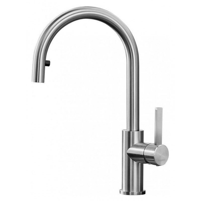 1523121 Blanco Single-lever mixer with pull-out spray CANDOR-S 1523121 solid steel finish