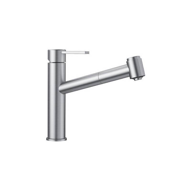 1523119 Blanco Single-lever mixer with pull-out shower AMBIS-S 1523119 solid steel finish