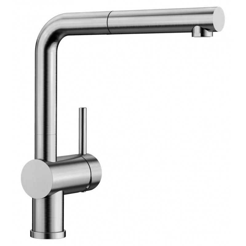 1517184 Blanco Single-lever mixer with pull-out spray LINUS-S 1517184 solid steel finish
