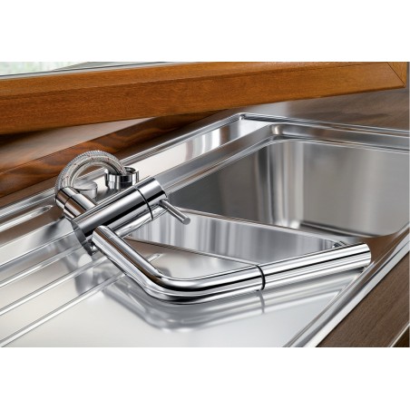 Rubinetto Da Cucina Bianco Estraibile DOKKOME - 2 Modalità Acqua, Doccetta Estraibile 60-70 Cm