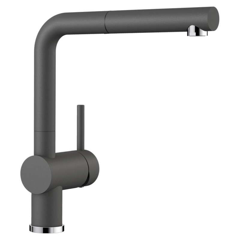  Blanco | LINUS-S 1518813 monomando con ducha extraíble, acabado gris roca
