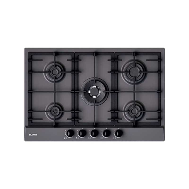 1047141 Plaque de cuisson à gaz Blanco EXCLUSIVE 7x5-5 1047141 de 75 cm, finition gris roche