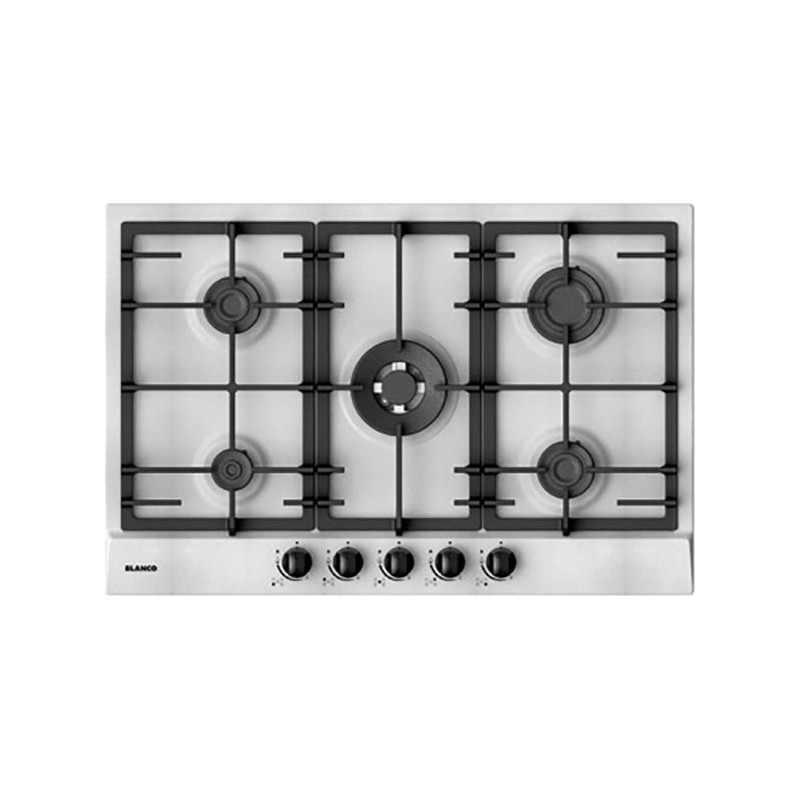 1047143 Plaque de cuisson à gaz Blanco EXCLUSIVE 7x5-5 1047143 de 75 cm, finition blanche