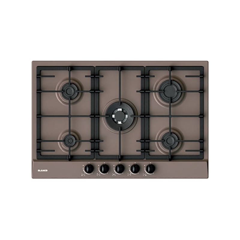 1047147 Plaque de cuisson à gaz Blanco EXCLUSIVE 7x5-5 1047147 de 75 cm, finition truffe