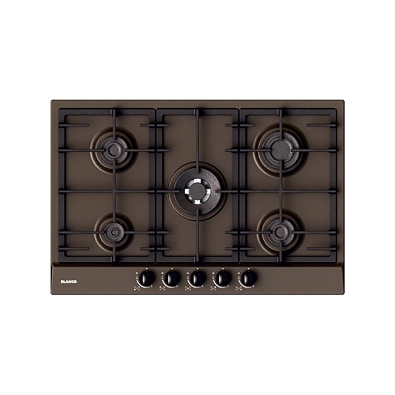 1047149 Placa de gas Blanco EXCLUSIVE 7x5-5 1047149 de 75 cm con acabado en color café.