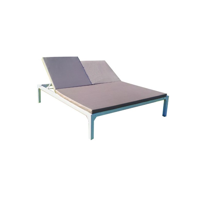 AC1KUDS002  RD Italia ETTORE lit double avec structure en aluminium 206x172 cm - Avec dossier