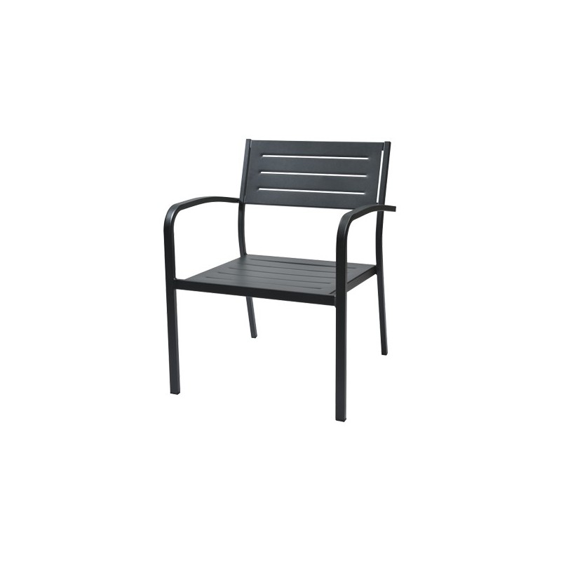 SE1DO500 POL Fauteuil empilable RD Italia DORIO avec structure et assise en acier - Avec accoudoirs
