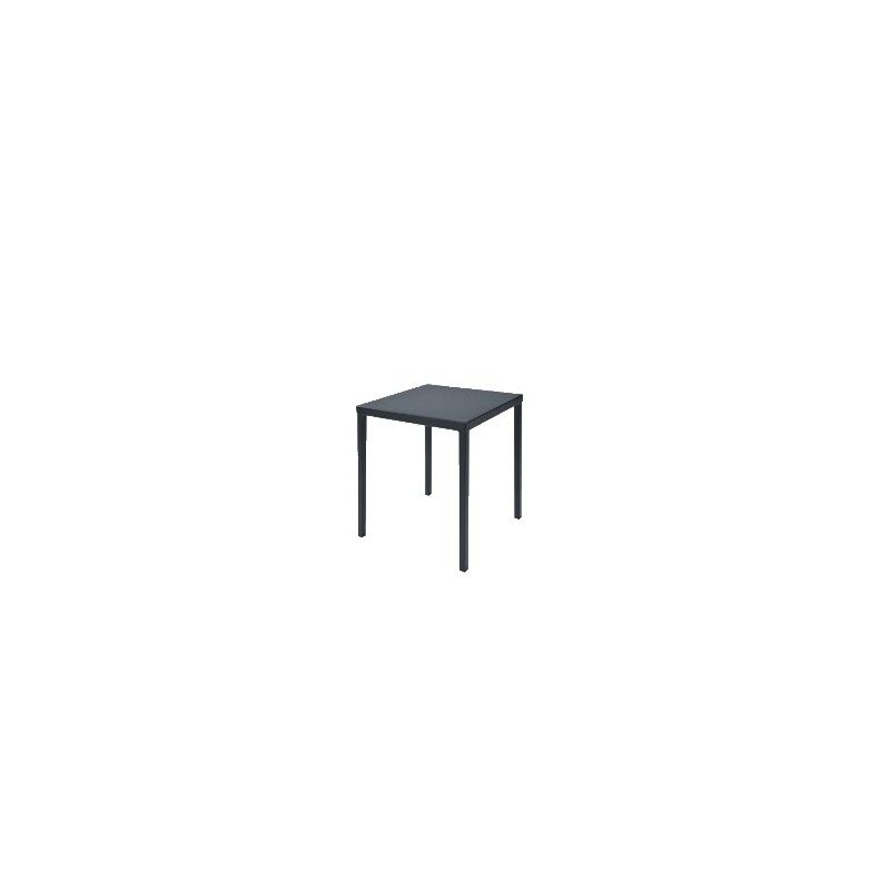 TA1DF700 RD Italia DORIO F37 table basse empilable avec structure et plateau en acier 37x37 cm