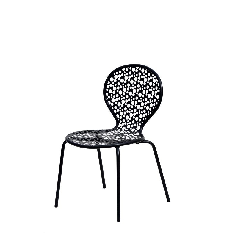 SE1RO100 RD Italia ROTONDA 1 stackable chair with steel structure and seat
