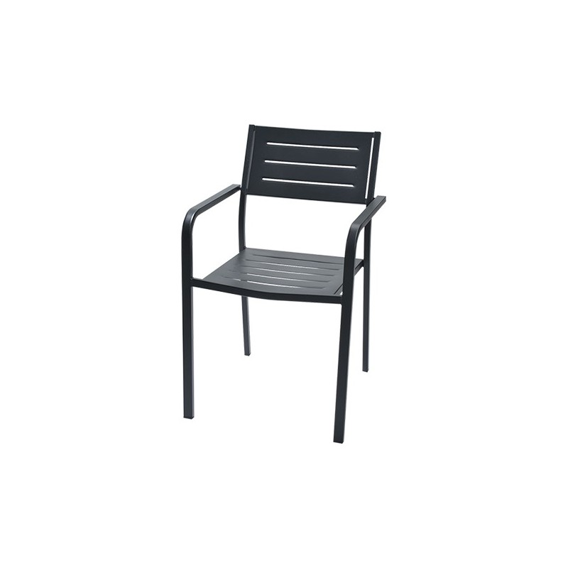 SE1DO200 Silla apilable RD Italia DORIO 2 con estructura y asiento de acero - Con reposabrazos