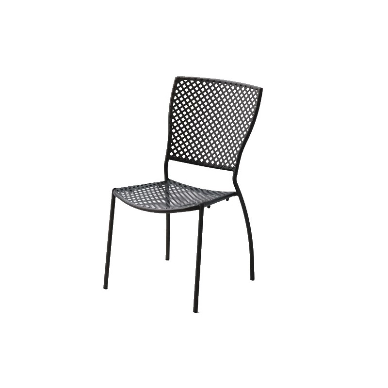 SE1QN10001 RD Italia QUEEN 1 stackable chair with steel structure and seat