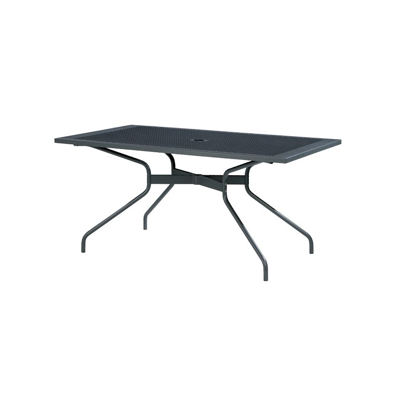 TA1ES20012 RD Italia ESTATE fixed table with structure and top in steel 120x80 cm