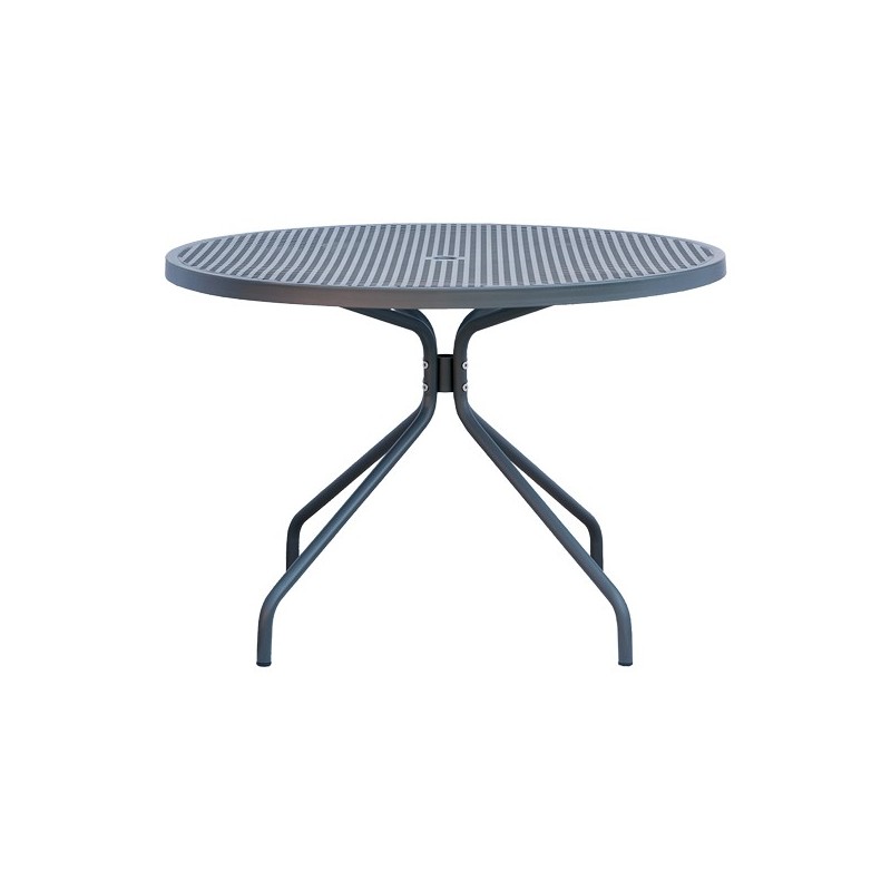 TA1ES00007 RD Italia Fixed round table ESTATE with Ø110 cm steel structure and top