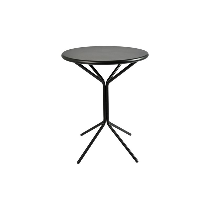 TA1QD000 RD Italia Tavolo rotondo fisso smontabile QUID con struttura e piano in acciaio da Ø60 cm