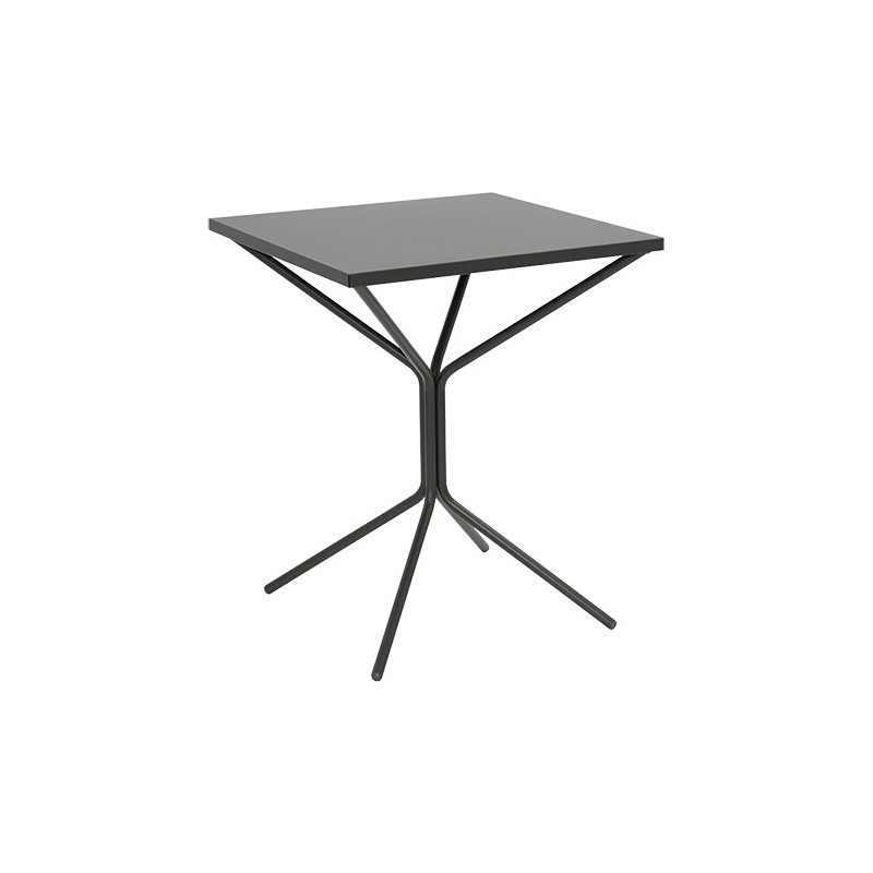 TA1QD10001 RD Italia Mesa fija extraíble QUID con estructura y tapa de acero 60x60 cms