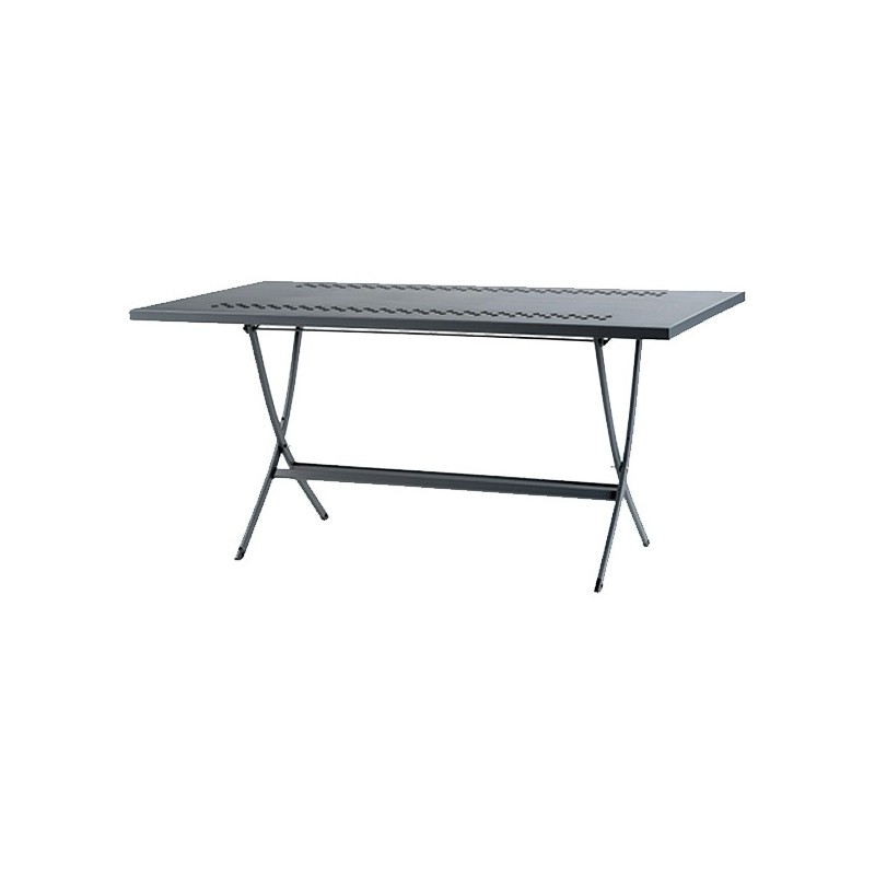 TA1HR000 RD Italia HERMES fixed folding table with structure and top in steel 160x80 cm