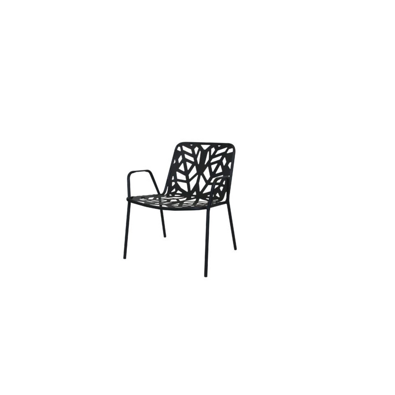 SE1FN600 Fauteuil empilable RD Italia FANCY RELAX avec structure et assise en acier - Avec accoudoirs