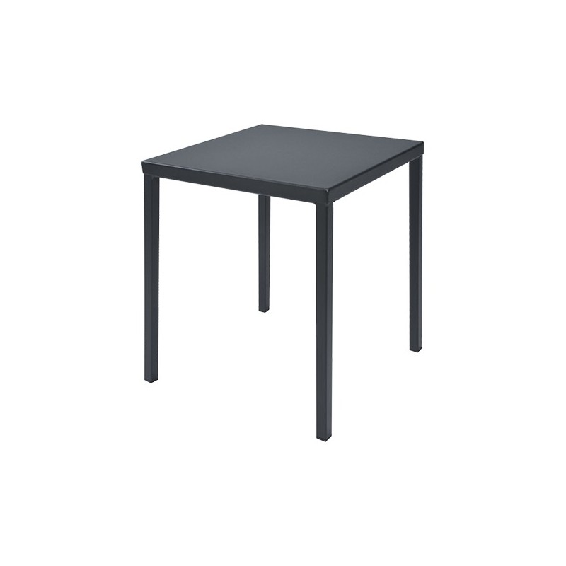 TA1DO800 RD Italia DORIO fixed stackable table with structure and top in steel 70x70 cm