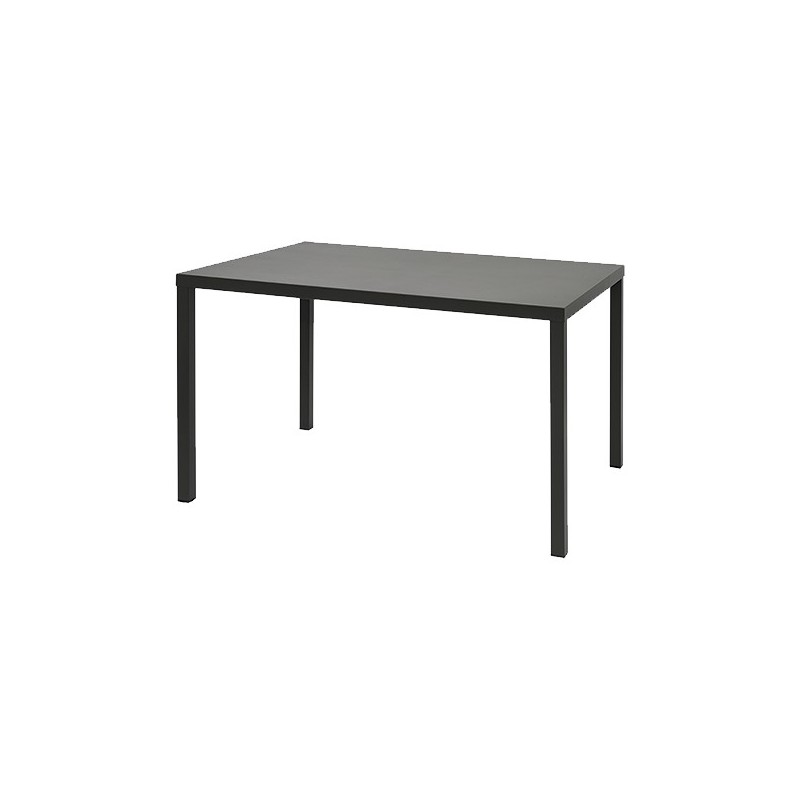 TA1DO300 RD Italia DORIO fixed stackable table with structure and top in steel 120x80 cm