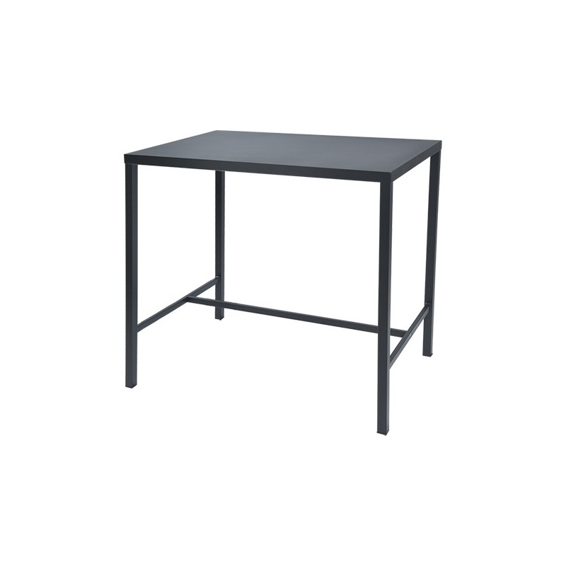 TA1DO600 RD Italia Table haute fixe DORIO avec structure et plateau en acier 120x80 cm