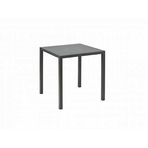 RD Italia DORIO EASY stackable fixed table with structure and top in steel 70x70 cm