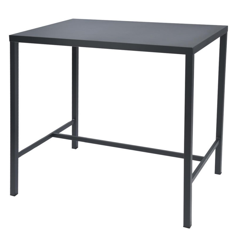  RD Italia Fixed high table DORIO with structure and top in steel 120x60 cm