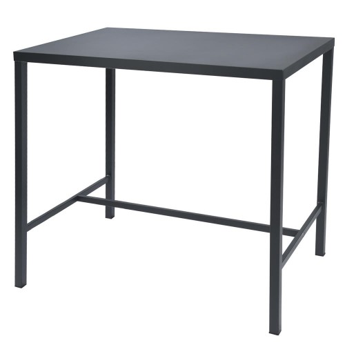 RD Italia Fixed high table DORIO with structure and top in steel 160x60 cm