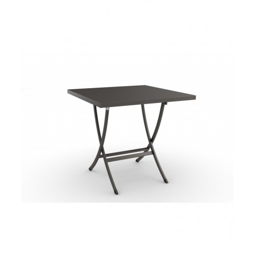 RD Italia Fixed folding table DORIO with structure and top in steel 80x80 cm
