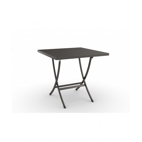RD Italia Table pliante fixe DORIO avec structure et plateau en acier 80x80 cm