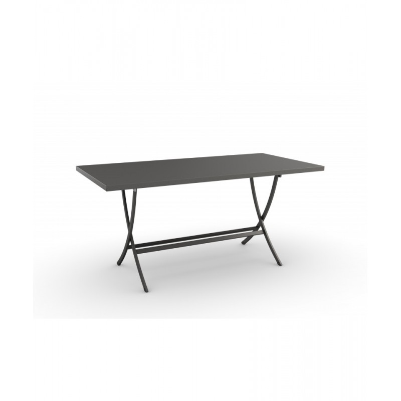  RD Italia DORIO mesa plegable fija con estructura y tapa de acero 160x80 cms