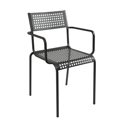 RD Italia MONELLA 2 stackable chair with steel structure and seat - With armrests