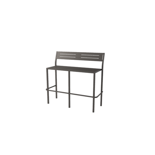 RD Italia Panca alta impilabile DORIO con struttura e seduta in acciaio da 113x45 cm - Con schienale