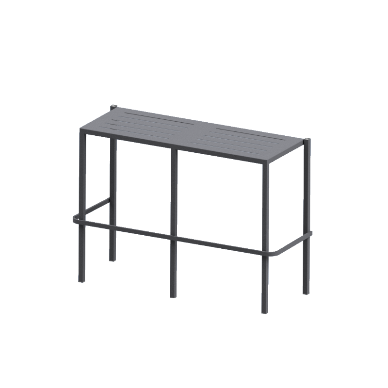  Banc haut RD Italia DORIO avec structure en acier et assise 150x40 cm