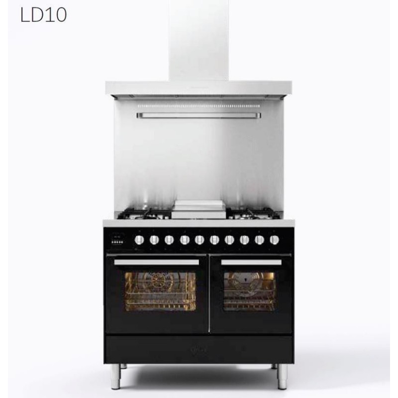 LD10FWM3 Ilve Cucina LD10 Pro Line LD10FWMP with electric oven and 6-burner hob with 100 cm fry top