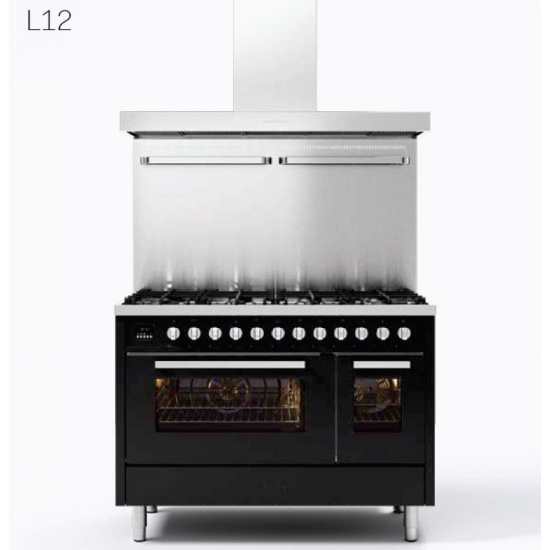 L12FWM3 Ilve Cucina L12 Pro Line L12FWMP con forno elettrico e piano cottura a 8 fuochi con fry top da 120 cm - VOUCHER 10% NEL CARRELLO FINO AL 13/05