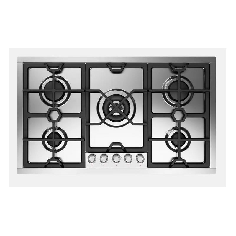 HCPMT95D Plaque de cuisson à gaz encastrée Ilve Panoramagic HCPMT95D 90 cm en acier inoxydable