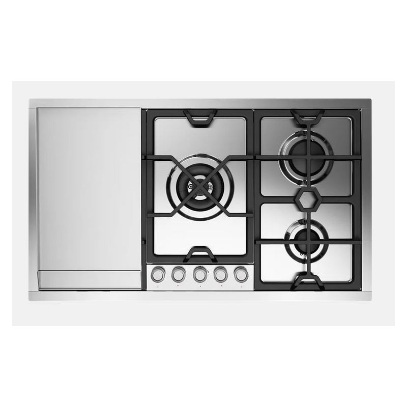 HCPMT95FD Plaque de cuisson à gaz encastrée Ilve Panoramagic HCPMT95FD 90 cm en acier inoxydable - Avec plaque de cuisson