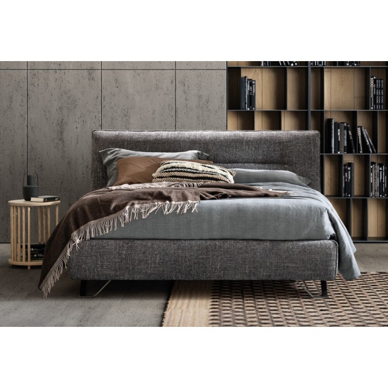 CUT090 Lit simple Samoa CUT rembourré avec ou sans rangement 122x210/220 cm