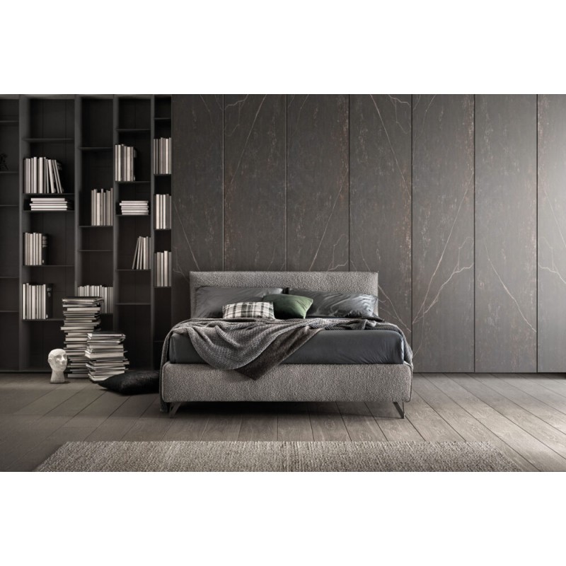 GOOD140L Lit français Samoa GOOD LIFT rembourré sans rangement 160x204/214 cm