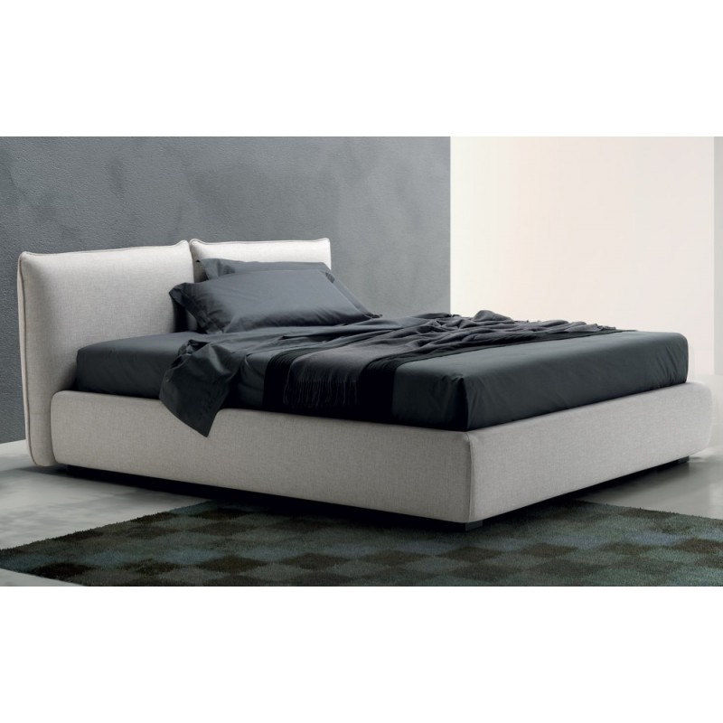 MODE160 Lit double rembourré Samoa MODERN avec ou sans rangement 193x220/230 cm