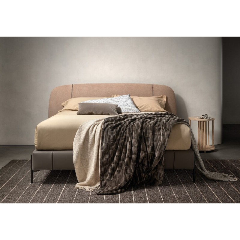 SET180L Cama king size Samoa SET LIFT acolchada sin almacenaje 225x212/222 cm