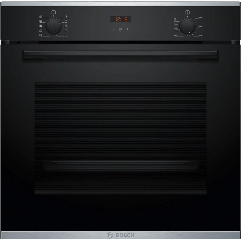 HRA214BA0 Horno empotrable Bosch HRA214BA0 de 60 cm con acabado de cristal negro - Serie 4
